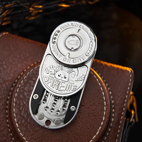 Desperate Rabbit Fidget Slider, Metal Fidget Toys Adults Haptic Coin Infinite Rotation Push, EDC Fidget Toys Sensory Toy Executive Desk Toy for Keep Focus & Stress Relief (Mix Silver) - color: Mix Silver