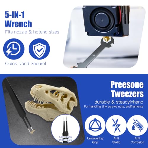 3D Printer Tools Kit, 28pcs 3D Printer Accessories for All FDM/SLA Printers