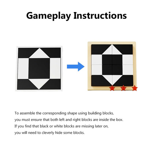 Hiding Blocks Brain Teaser Game for Kids & Adults, 365 Challenges 5 Difficulty Levels, Portable Design for Brain Training(Hiding Blocks) - color: Hiding Blocks