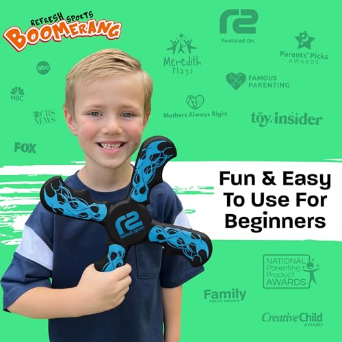 Outside Toys Boomerang - Best Toy Gifts For 6+ Year Old Boys & Girls - color: Jet Black