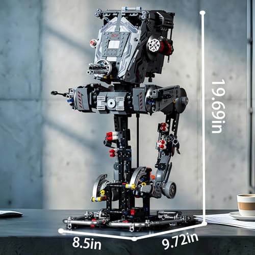 UNCLE BRICK Mechanical War Robots Building Blocks Sets,Interstellar War Walking Robot,Manual Rotation and Electric Drive,STEM Toys for Aged 8-13,A Perfect Birthday for Model Collectors