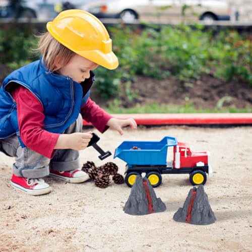 Garneck 10Pcs Simulation Volcano Toy Model - 3.14 Inch Realistic Mini Plastic Volcano Model Dinosaur World Scene Figurine Ornament for Science Experiments Fish Tank Aquarium Fairy Garden Landscape De