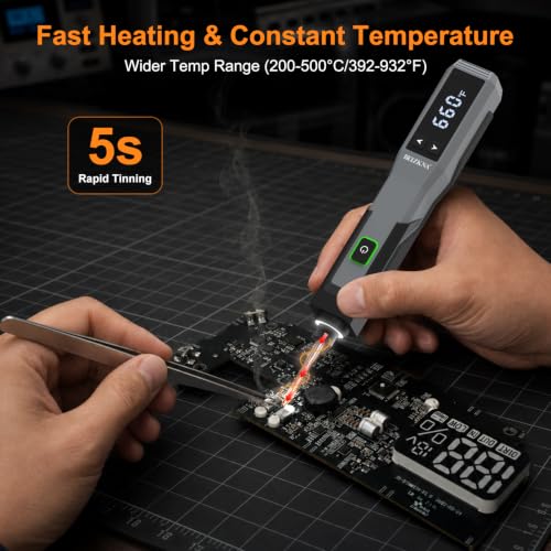 Soldering Iron Kit Cordless Portable 3200mAh Battery USB Rechargeable - color: Grey