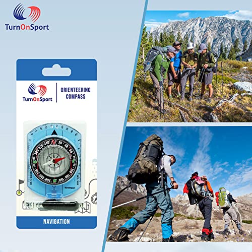 Orienteering Compass - Hiking Backpacking Compass - Advanced Scout Compass Camping and Navigation - Boy Scout Compass Kids - Childrens Compasses for Map Reading - Baseplate Compass Survival - style: Blue