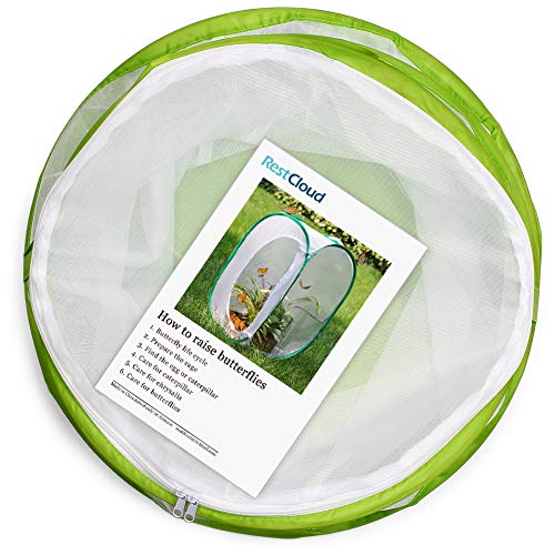 Large Butterfly Habitat, Insect Mesh Cage Pop-up, 12" x 20" Tall