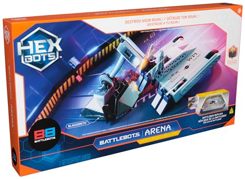 HEX BOTS BattleBots Arena Bite Force & Blacksmith, Remote Control Robot Toys for Kids with Over 20 Pieces, STEM Toys for Boys & Girls Ages 8 & Up, Batteries Included