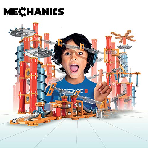 Geomag Magnetic Toys Magnets for Kids Mechanics Goal Challenge Educational Board Game & Building Set Swiss-Made Age 7+ 96 Piece, Multicolor (769)