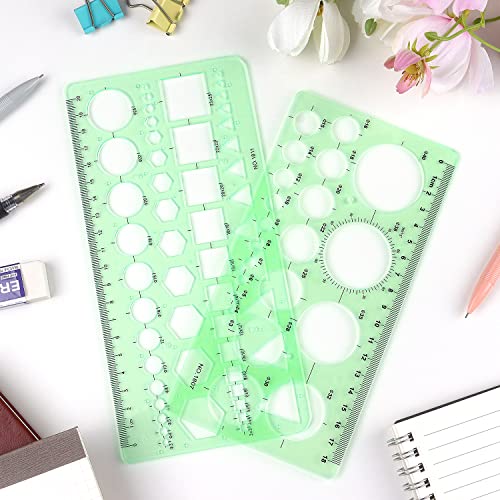 Tamaki Circle Template, Geometric Drawings Stencils, 2 Pack