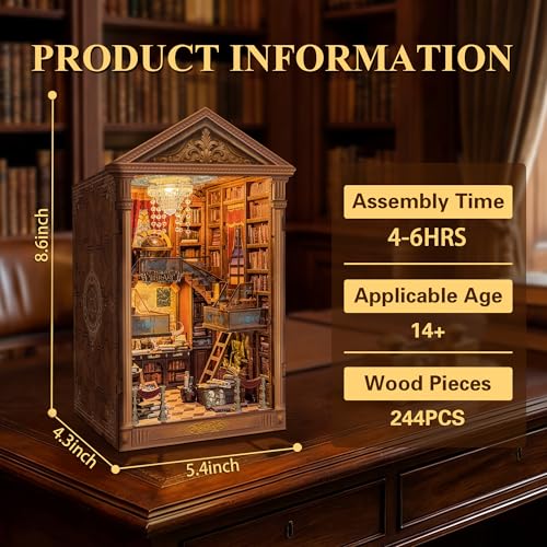 Book Nook Kit DIY Miniature House 3D Wooden Puzzle - Reading Hall - color: Reading Hall