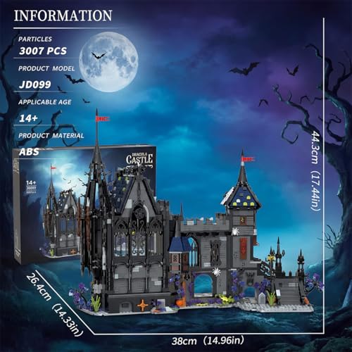 Gothic Dracula Castle - Building Block,3007 PCS Model for Adults 14+ - color: Gothic Dracula