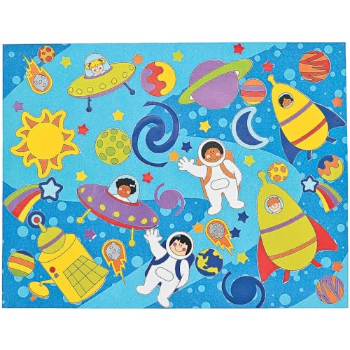 DIY Solar System Sticker Scene - 12 Pieces - Educational and Learning Activities for Kids