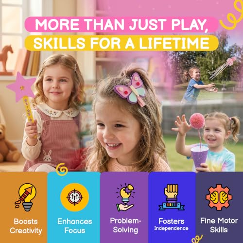 QuTZ 10-in-1 Interactive Craft Box, Crafts that Become Toys for Kids 4-8 - color: Pink