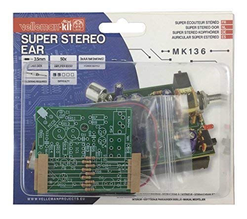 Velleman, Inc – Super Stereo Ear MiniKit MK136 – Entry Level Audio Amplifier Soldering Project