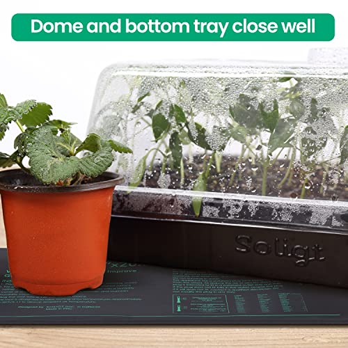 SOLIGT 2 Set 60-Cell Seed Starter Kit with Domes, Cell Trays and Heat Mats - size: 2 SET