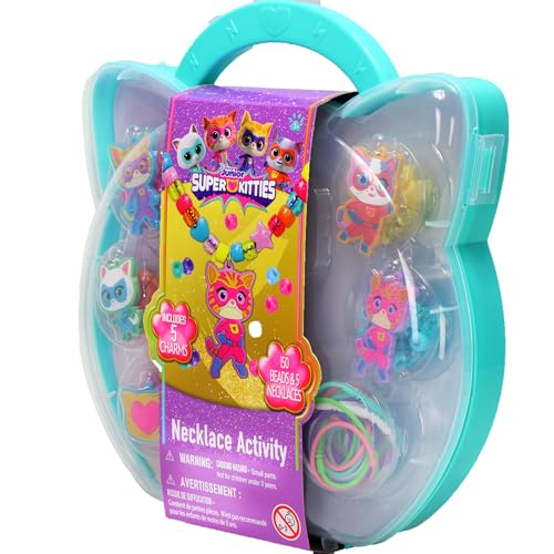 Tara Toys Disney Junior SuperKitties Necklace Activity, 160-Piece Jewelry Making Kit, Preschool Arts and Crafts