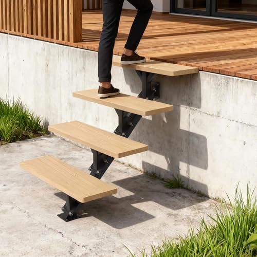 5 Step Metal Stair Stringers,Stair Riser for Deck Height 32.8" - size: 5 Step
