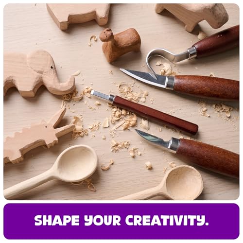 Wood Whittling Kit - Wood Carving Tools - Crafts for Adults - Easter Unique Gifts - Teen Boy Gifts - Birthday Gift Ideas for Women - Hobbies DIY Kits for Adults, Boys, Girls, Women, & Men
