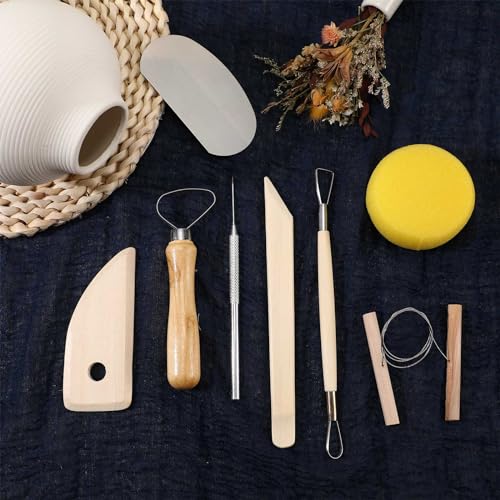 Leriton 40 Pcs Pottery Clay Tools Kit Sculpting Clay Tool Carving Kit