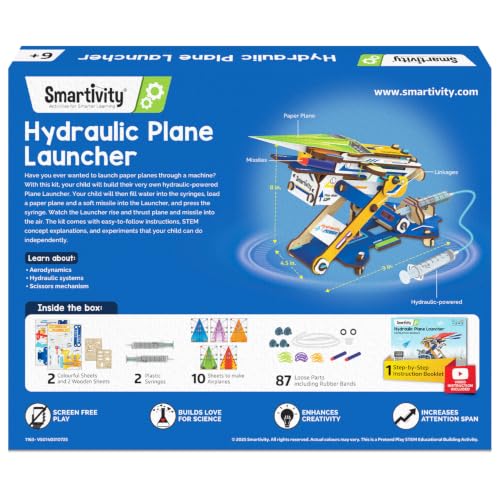 Smartivity 2in1 Hydraulic Aeroplane & Dart Launcher for Kids 6-14 - style: Hydraulic Plane Launcher