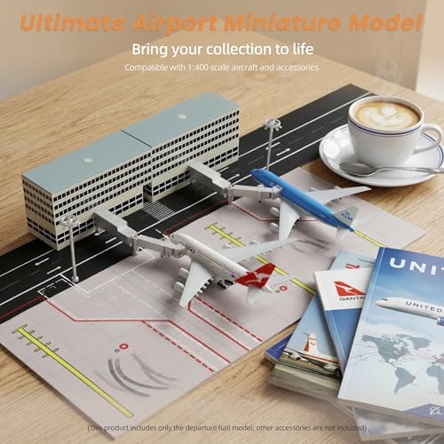 Airport Terminal Building Model Sets 1:400 Scale Architectural 3D Model Sets Plastic Airport Building Ornament for Adults Gifts Aviation Hobbyists Architecture Emthusiasts Building No.002 - color: 2.no.002