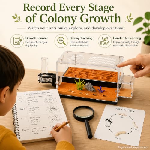Terra Core M Ant Nest with Starter Kit 9 x 8 x 4.33 in - size: Terra Core Series-M
