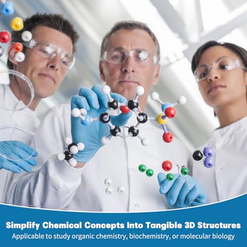 208 Pcs Organic Chemistry Model Kit, Portable Molecular Model Kits - style: Combination1 208Pcs