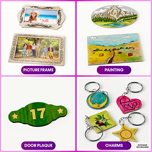 Craft Culture Beginners Wood Burning Kit for Kids, Teenage Boys & Girls - Easter Gifts for Boy & Girl - Craft Projects Birthday Gift Idea for Children Teen Woodburning DIY Hobby Kits Art Activities