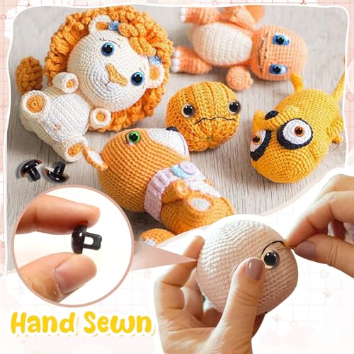 TOAOB 20pcs Sew On Safety Eyes Buttons 15mm 5 Colors Plastic Mushroom Domed Sewing Crafting Eyes for DIY Stuffed Animals Amigurumis Crochet Doll Making - size: 15mm