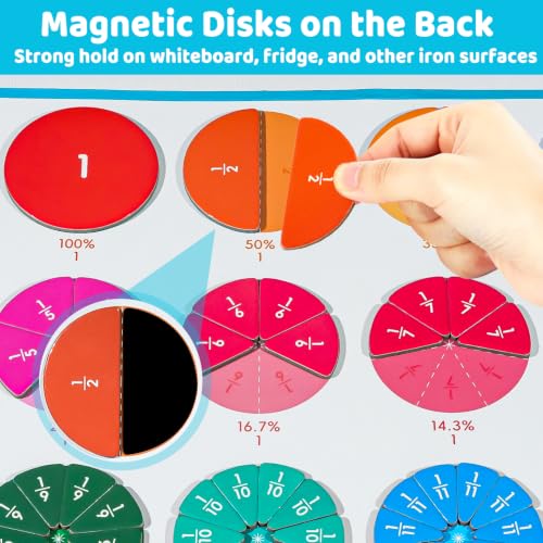 210PCS Magnetic Fraction Playbook, Magnetic Fraction Book - size: 12.5*10.9in