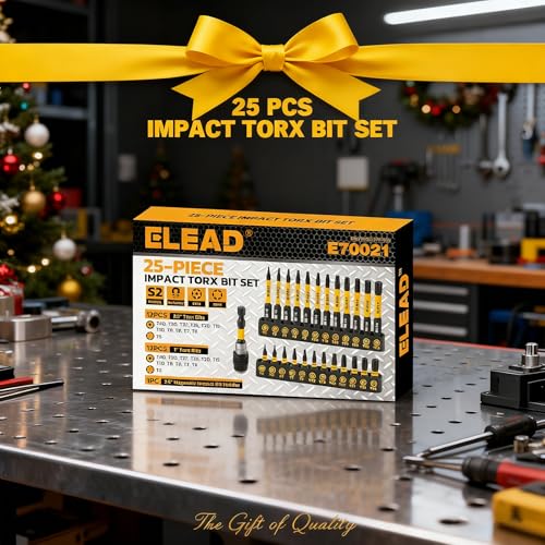 Tamper Proof Torx Bit Set, 25 Pieces T5-T40 Torx Security Bits Set, Torque Star Bits with 2.5" Magnetic Extension Bit Holder and Storage Box for Automotive, Electronics Repair - size: 25-Piece