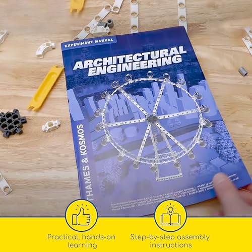 Thames & Kosmos Architectural Engineering | Science Experiment & Model Building Kit | Build 26 Models of Structures & Structural Elements | A Parents' Choice Gold Award Winner 14.6 Inches