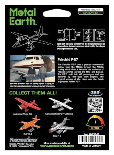 Metal Earth Fairchild F-27 3D Metal Model Kit Fascinations