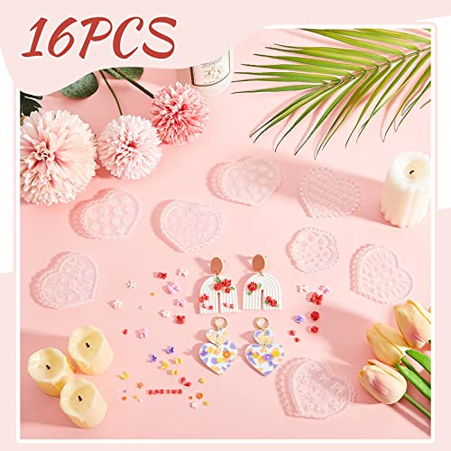 Zeyune 16 Pcs Small Flower Polymer Clay Molds, Clay Cutters, Cameo & Rose - style: Cameo & Rose