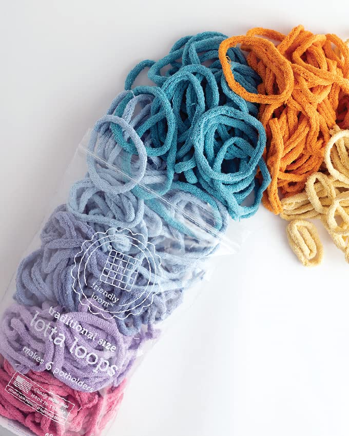friendly loom Lotta Loops Botanicals Cotton 7 Inch Traditional Loops Refill