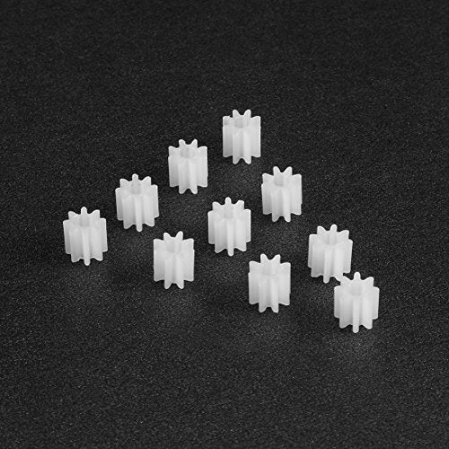 uxcell 10pcs Plastic Gears 8 Teeth Model 082A Reduction Gear Plastic Worm