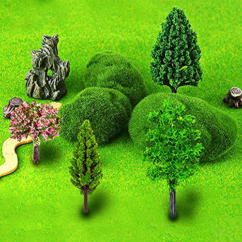 70Pcs Mini Mixed Miniature Trees for Handcrafts Landscape Diorama Supplies