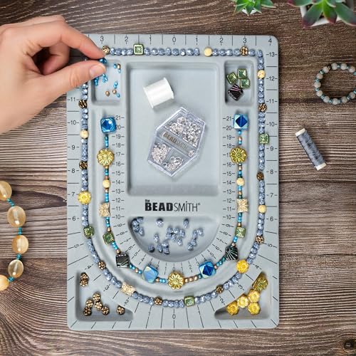 The Beadsmith Bead Board, Grey Flocked - size: 28" - 3 Channel