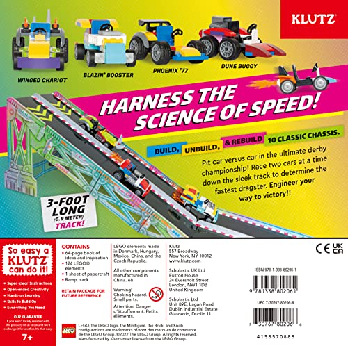 KLUTZ Lego Race Cars STEM Activity Kit, Small