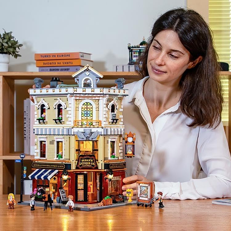 Antique-Store Lighting Building-Bricks Set, 2847 Pcs Modular Building