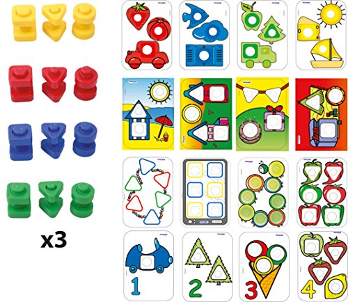 Miniland Educational - Activity Nuts and Bolts School Game Set for Kids