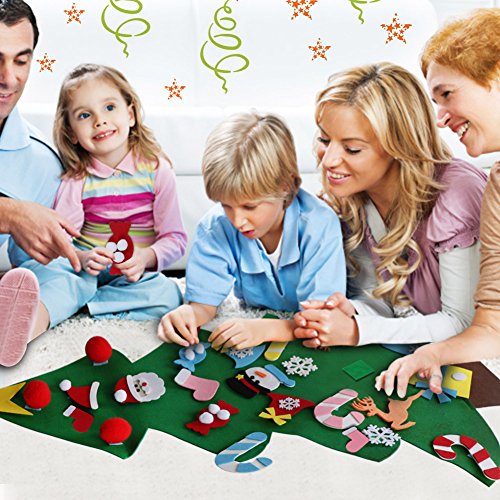 Aytai DIY Felt Christmas Tree for Toddlers, Hanging Christmas Decorations