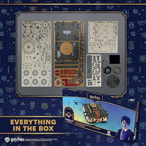 UGEARS Harry Potter The Monster Book of Monsters - 3D Wooden Puzzles for Adults, Mechanical Wooden Model Kits for Adults to Build, DIY Building Craft Kit, Brain Teaser Puzzle, Hobby Gift 3D Puzzle