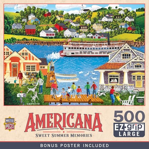 MasterPieces Sweet Summer Memories Jigsaw Puzzle - 500 Piece EZ Grip, Summer Theme - Adult - style: Sweet Summer Memories