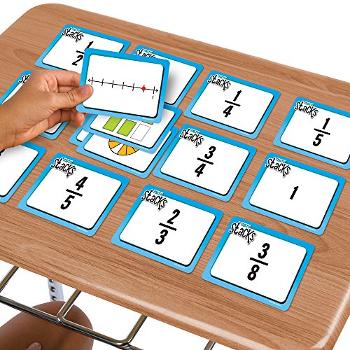 EAI Education Math Stacks Fraction Equivalence Game: Grades 3-5 - size: 3" x 4 inches