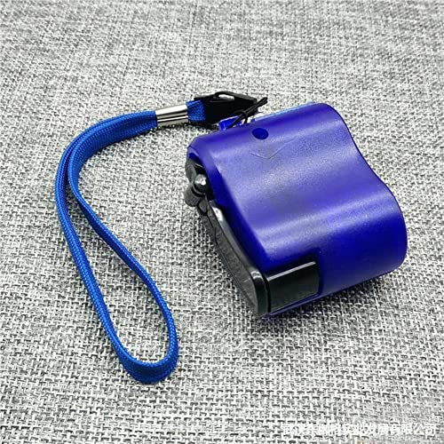 Portable Emergency 5V Hand Crank Generator Charger for Cell Phone, USB - color: Blue