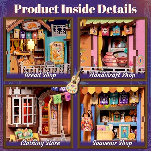 Fsolis Book Nook Kit for Adults - Día De Muertos - color: Plaza De Los Muertos