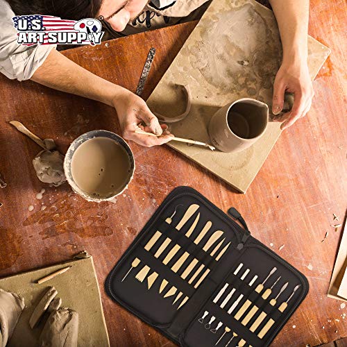 U.S. Art Supply Pottery & Clay Tools Set (14-Piece) - size: 14-Piece with Nylon Case
