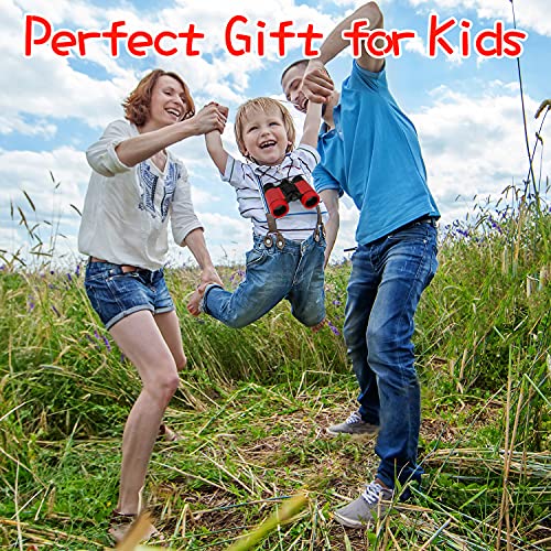 Scotamalone Kids Binoculars Shock Proof Toy Binoculars Set for Age 3-12 Years Old Boys Girls Bird Watching Educational Learning Hunting Hiking Birthday Presents - color: red, size: one pc