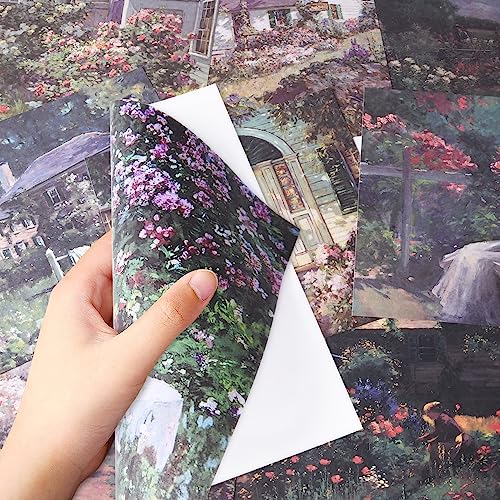 6x6" Cardstock Single Sided Scrapbooking,Craft Decorative Scrap Book Paper - color: 24sheets-courtyard