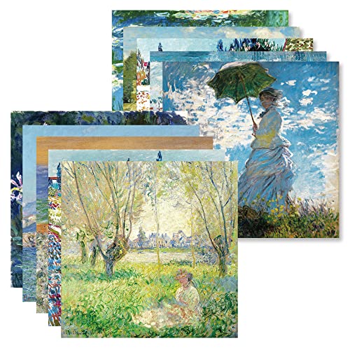 Origami Paper Kit 50 Sheets 6 Inch Square Double Sided Color 10 Vivid Colors for Hand Crafts Origami Paper Arts Creativity.Monet - color: 50sheets-Monet